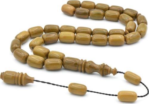 Usta İşçilikli Sistemli Kapsül Kesim Zeytin Yeşili Katalin Tesbih