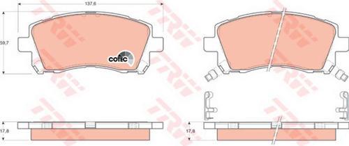 X Ön Balata Subaru Forester 2.0-2.0T 97-02 -Legacy Iı 2.5I 4Wd 96-99 612138