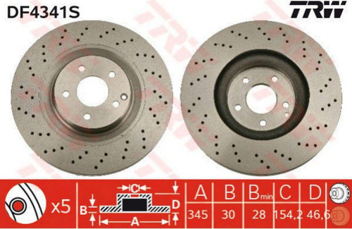 Fren Dıskı Ön Mercedes Amg W203 Cl203 C209 R171 612138