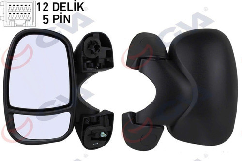 Dış Dikiz Aynası Sol Trafıc-Vivaro 01 Elektrikli Isıtmalı Sensörlü Konveks 5 Fiş Vm-967E 612138