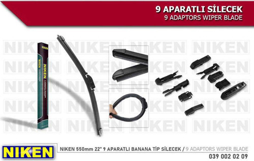 Silecek 550Mm 9 Aparatlı Banana Tip 613138