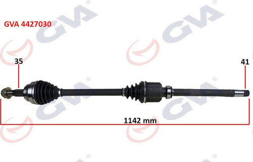 Komple Aks Sağ Ducato-Boxer-Jumper 2.2 Mjtd-2.3 Mjtd 06- 1142Mm 612138