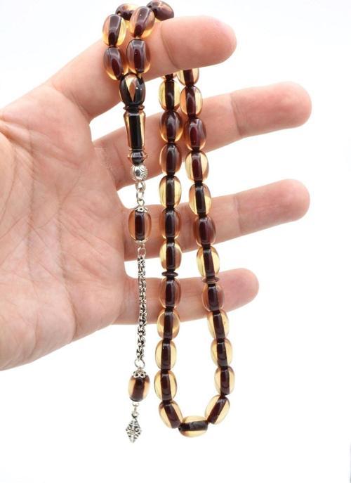 Usta Işi Havşalı Kapsül Kesim Bej Sıkma Kehribar Tesbih