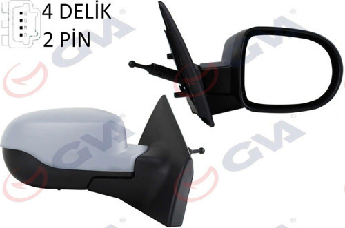 Dış Dikiz Aynası Sağ Clıo 09 Mekanik Sensörlü Astarlı Konveks 2 Fiş Vm-6135Psr 612138