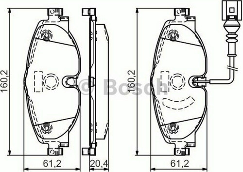 Fren Balata Ön [ Volkswagen Golf 2012 - , Audi A3 2012 - , Seat Leon 2016 - , Passat 201 612138