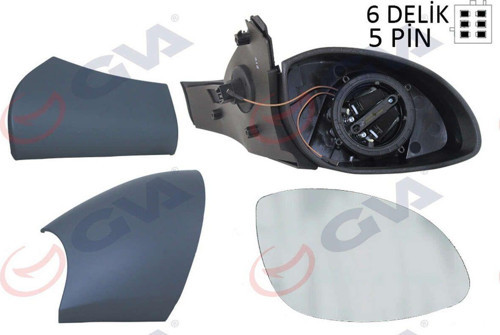 Dış Dikiz Aynası Sağ Vectra B 96 Elektrikli Isıtmalı Konveks 5 Fiş Vm-166Ehr 1428718 612138