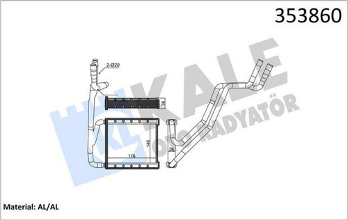 Kalorifer Ford Transıt Courıer Heater Core 612138