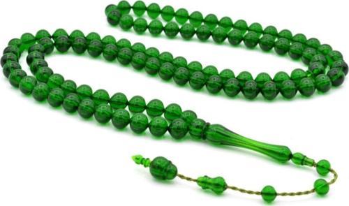 Usta Işi Sığırcık Kesim 99 Luk Yeşil Uçak Camı Tesbih