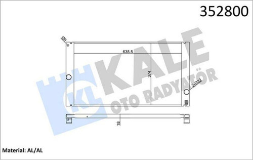 Radyatör Volvo C30-C70 Iı-S40 Iı-V50 Al-Pl-Brz 650X376X24 612138