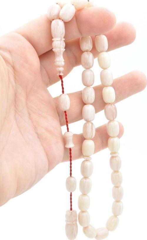 Usta Işi Sistemli Kapsül Kesim Hareli Beyaz Katalin Tesbih