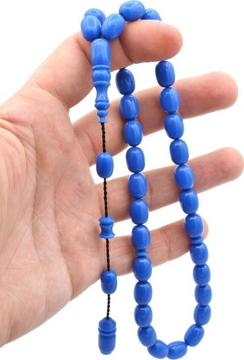 Usta Işi Sistemli Kapsül Kesim Mavi Katalin Tesbih