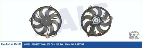 Fan Motoru Davlumbazlı P206 1.1-1.4-1.4-1.6-2.0 16V-1.6Hdı-2.0Hdı 98 250W-385Mm 612138