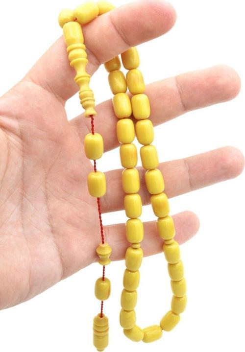 Usta İşi Sistemli Kapsül Kesim Sarı Katalin Tesbih