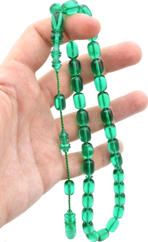 Usta Işi Sistemli Kapsül Kesim Yeşil Katalin Tesbih