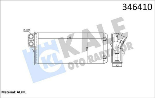 Kalorifer Radyatörü [ Renault Master Iı 2.5D / 2.8Dti 1998-2001 , Opel Movano 1.9Dti / 2 612138