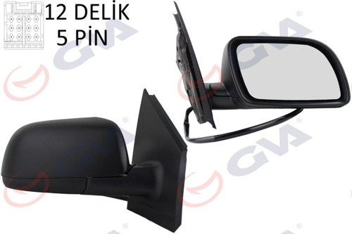Dış Dikiz Aynası Sağ Polo 02 Elektrikli Isıtmalı Asferik 5 Fiş Vm-194Ehr
