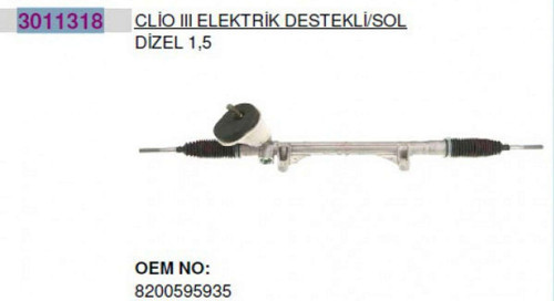 A0027307Ht Direksiyon Kutusu Elektrikli Alüm.Jant 16J Clıo Iıı 05 Modus 04 Mıcra Iıı 03 30113 42058