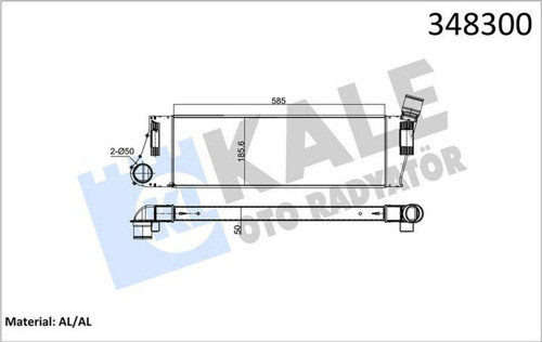 Turbo Radyatörü Intercooler Mgn Iı-Scenıc Iı 1.5Dcı-1.9Dcı Al-Pl-Brz 586X187X40 Uyumlu