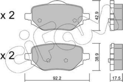 Arka Fren Balatası Otomatik El Freni Corsa F-C4-208-2008-Ds3 Rszyn