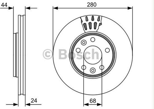 Fren Diski Ön 5 Bijon 280 Mm Renault Fluence 1.6 16V / 2.0 16V / 1.5 Dcı 10 -, Megane Iı 612138