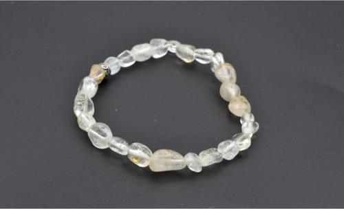 Hakiki Doğal Amorf Kesim Topaz Bileklik 1.kalite Doğal Taş