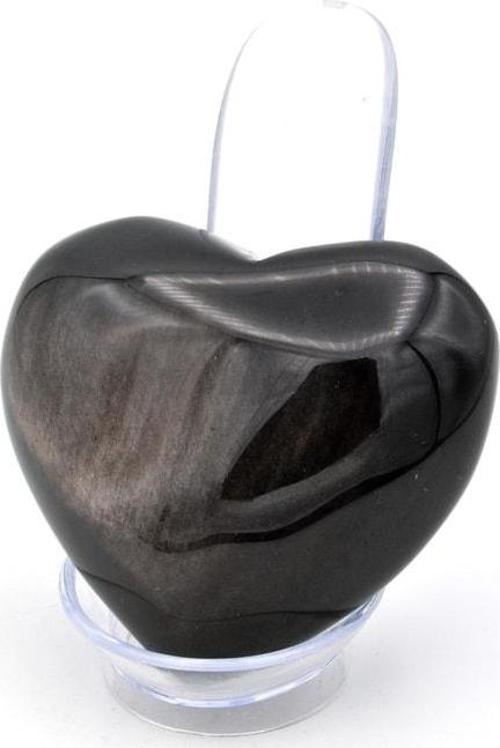 Hakiki Doğal Kalp Şeklinde Rainbow Obsidyen Taşı 116 Gram