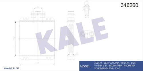 Kalorifer Radyatörü Polo-Ibıza Iv-Fabıa-Cordoba-1.2 12V-1.4 16V1.6 16V-1.4Tdı-1.9Tdı