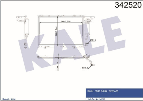 Klima Kondenseri Ford Fıesta Vı-Vı Van-Bmax Al-Al