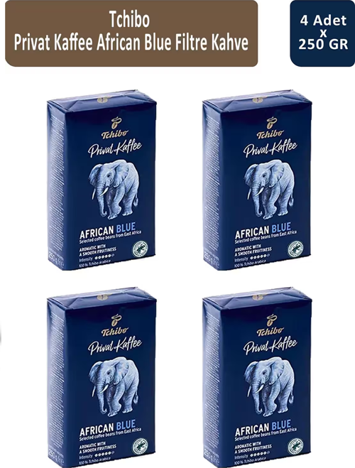 Privat Kaffee African Blue Filtre Kahve 250 Gr x 4 Adet