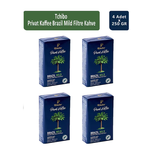 Privat Kaffee Brazil Mild Filtre Kahve 250 Gr x 4 Adet