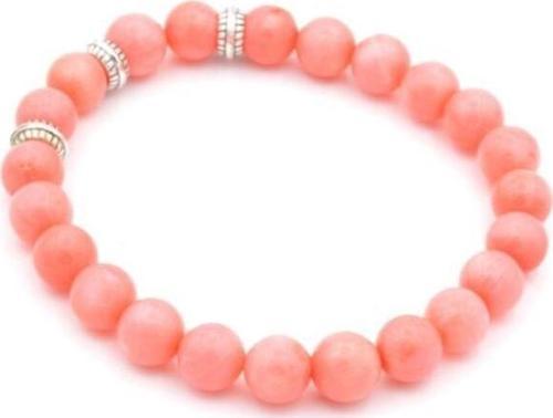 Hakiki Doğal Pembe Mercan Bileklik 1. Kalite