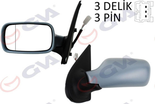 Dış Dikiz Aynası Sol Palıo 98 Elektrikli Isıtmalı Astarlı Konveks 3 Fiş Vm-155Ep-5Dl Uyumlu