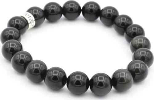 Hakiki Doğal Rainbow Obsidyen Bileklik 1.kalite 003 Iri Boy