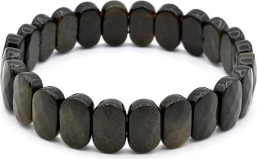 Hakiki Doğal Rainbow Obsidyen Bileklik 1.kalite 004