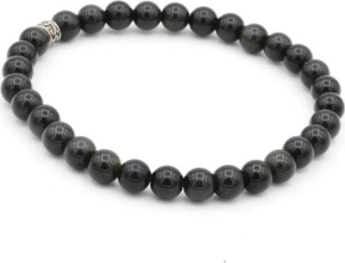 Hakiki Doğal Rainbow Obsidyen Bileklik 1.kalite 6 Mm