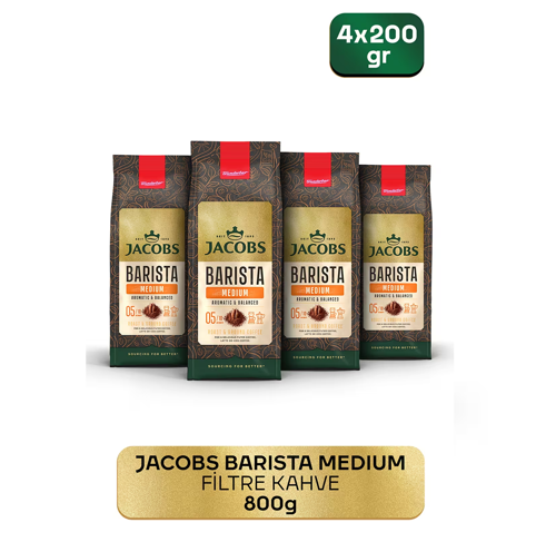Barista Medium Filtre Kahve Öğütülmüş 200 gr X 4 Adet