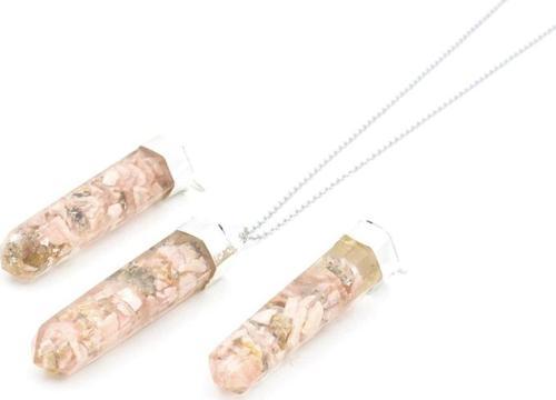 Hakiki Doğal Rodokrozit Taşı Orgonit Kolye Ucu 1.kalite 001