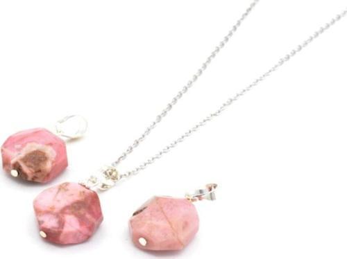 Hakiki Doğal Rodonit Kolye Ucu 1.kalite 001