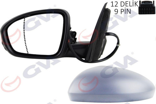 Dış Dikiz Aynası Sol Megane 15 Elektrikli Isıtmalı Katlanır Sinyalli Astarlı Asf