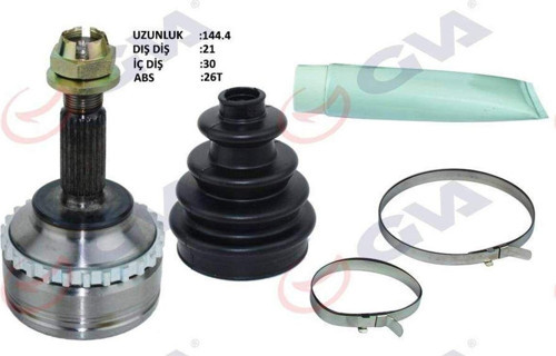 Aks Kafası Dış Ön Clıo Iı 1.4İ 16V 98-05 Kangoo 98-08 Abs Li 26Diş 21X30X52.2 144.5Mm