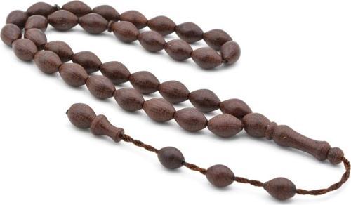 Sistemli Beyzi Kesim Kahverengi Fiber Tesbih