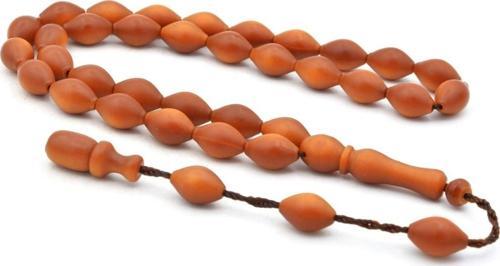 Sistemli Bilek Boy Beyzi Kesim Turuncu Fiber Tesbih