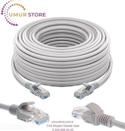 CAT5E Yüksek Hızlı Ethernet Ağ Lan Kablosu 30 Metre