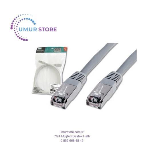 CAT. 5E SF-UTP Patch Kablo, 3 metre, AWG 26, Gri Renk