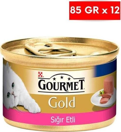 Gold Kıyılmış Sığır Etli Kedi Konservesi 85 gr x 12 Adet