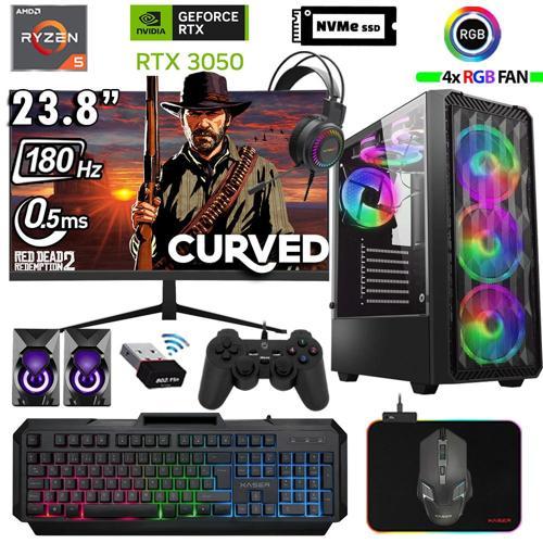 Armor X110 Ryzen 5 5500 32GB Ram 512GB M.2 NVMe SSD 6GB RTX3050 24" 180Hz Masaüstü Oyuncu Bilgisayarı