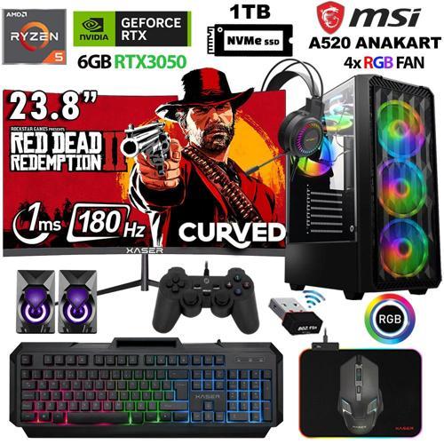 Armor X130 Ryzen 5 5500 32GB Ram 1TB M.2 NVMe SSD 12GB RTX3060 24" 180Hz Masaüstü Oyuncu Bilgisayarı