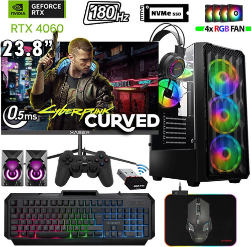 Thunder x170 i5 14400F 16GB DDR5 Ram 512GB M.2 NVMe SSD 8GB RTX4060 23.8" 180Hz Oyuncu Bilgisayarı