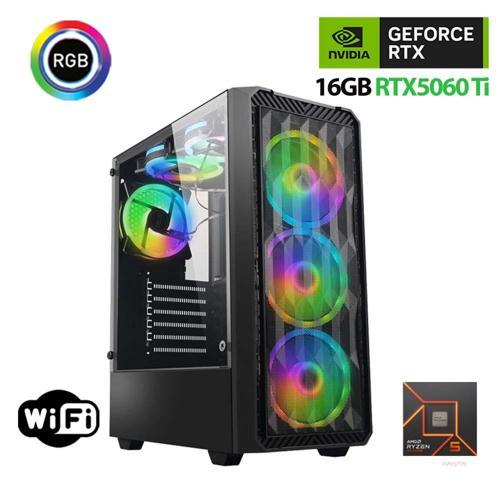 Thunder x820 Ryzen 5 7600 16GB DDR5 Ram 1TB M.2 NVMe SSD 16GB RTX5060 Ti Oyuncu Masaüstü Bilgisayarı