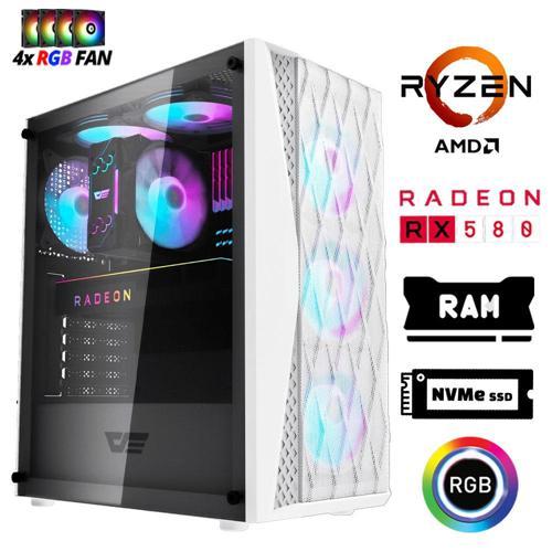 Xsr1193 Ryzen 5 5500 16GB Ram 512GB M.2 NVMe SSD 8GB RX580 Masaüstü Oyuncu Bilgisayarı